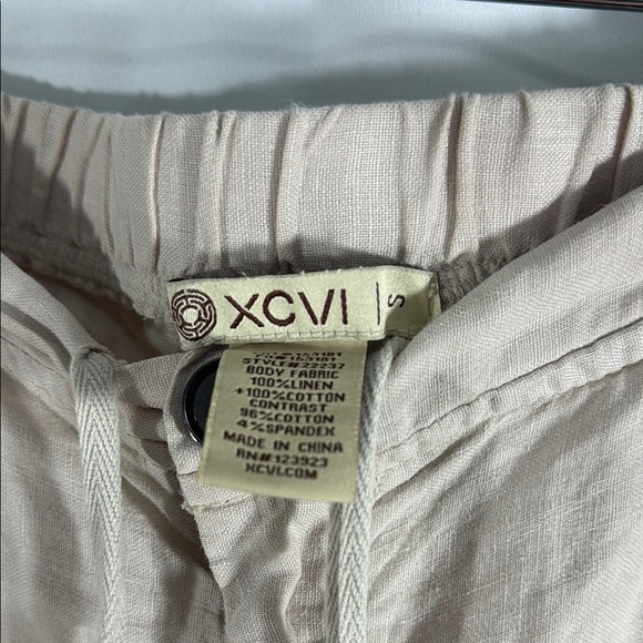 XCVI Beige Wide-Leg Linen Pants Size Small - Picture 5 of 10